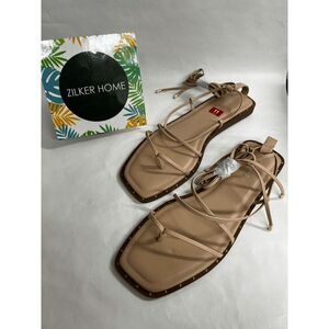 Alfani Women's Novaraa Lace-Up Studded Sandals - Nude 11M
